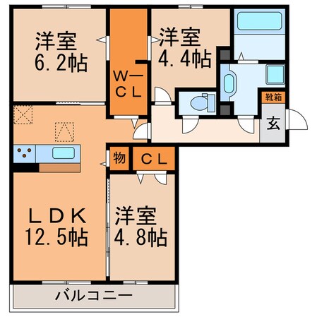 メゾンノワールの物件間取画像